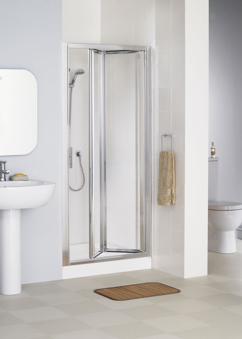 Lakes Bathrooms Framed Bi-Fold Shower Doors