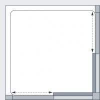 Lakes Classic Collection Framed Corner Entry Technical Drawing