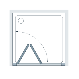 Lakes Framed Bi-Fold Shower Door Tecnical Drawings