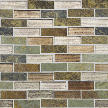 porcelanosa tecno brick nepal golden glass 30x30