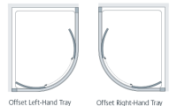 Lakes Classic Double Door Offset Quadrant Technical Drawing