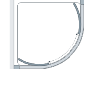 Lakes Classic Double Door Quadrant Technical Drawing