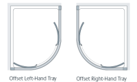 Lakes Classic Easy Fit Offset Quadrant Technical Drawing