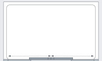 Lakes Classic Semi Frameless Double Slider Technical Drawing