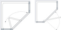 Lakes Classic Semi Frameless Pentagon Technical Drawing