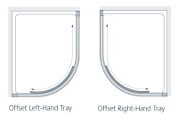 Lakes Classic Single Door Offset Quadrant Technical Drawing