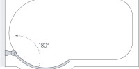 Lakes Classic Arc Bath Screen Technical Drawing