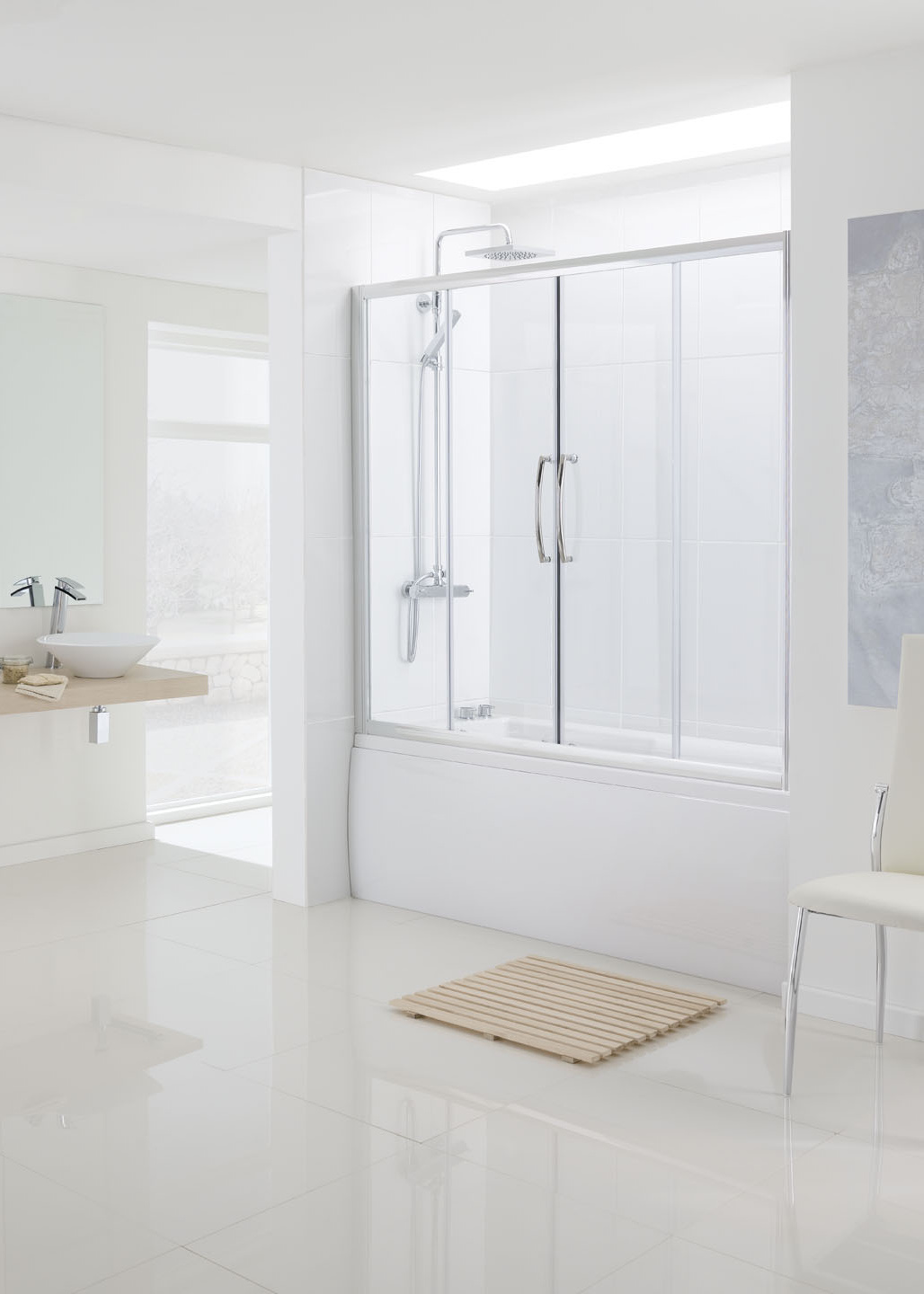 Lakes Classic Over Bath Double Slider Door