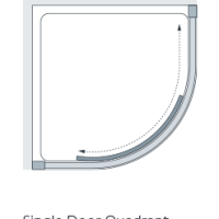 Lakes Classic Single Door Quadrant Technical Drawing