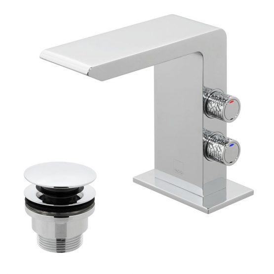 OMI-100-CC-C-P Vado Omika Basin Mixer Tap With Universal Basin Waste