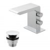 OMI-100M-CC-C-P Vado Omika Mini Basin Mixer Tap With Universal Waste