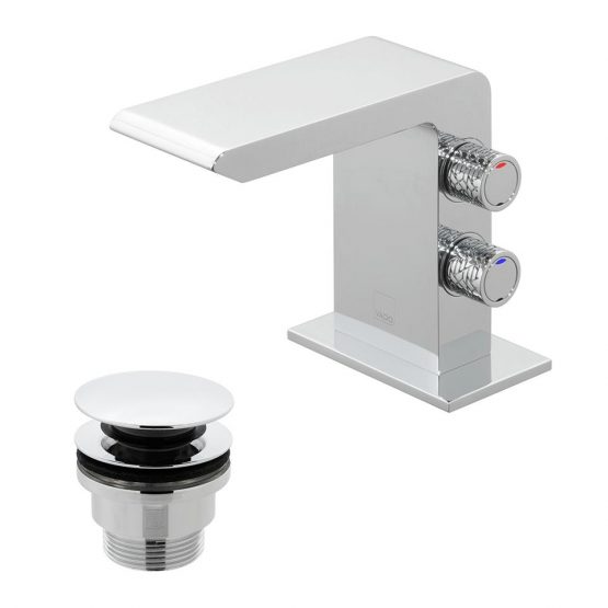 OMI-100M-CC-C-P Vado Omika Mini Basin Mixer Tap With Universal Waste