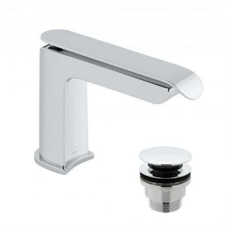 Vado Kovera Deck Mounted Basin Mixer Tap With Universal Basin Waste