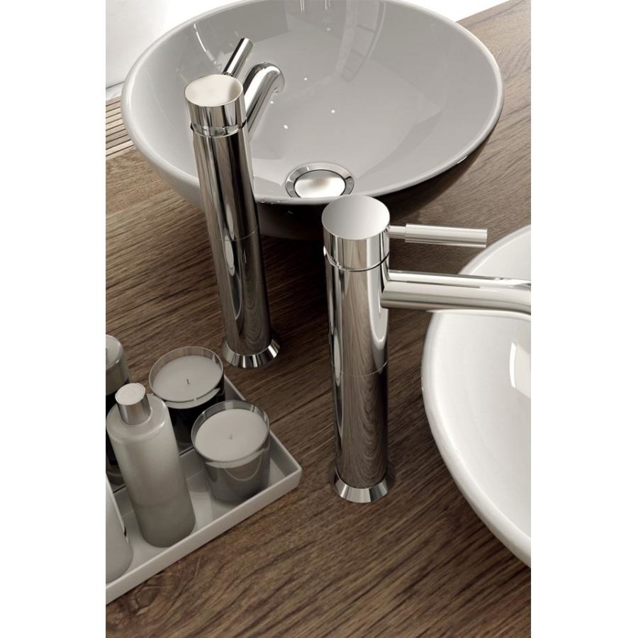 ORI-100E-SB-CP Vado Origins Extended Mono Basin Mixer Smooth Bodied Single Lever Deck Mounted Without Universal Basin Waste 2